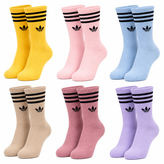 جوراب ساقدار زنانه طرح آدیداس کد G12 مجموعه ۶ عددی